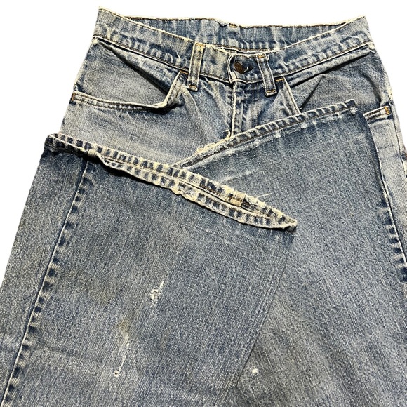 1960s Levi’s Bell Bottom Orange Tab VINTAGE Jeans 27x33 - Picture 6 of 11